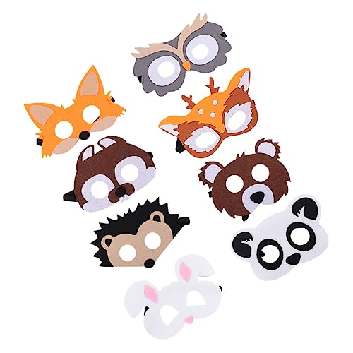 WHAMVOX 8 Stück Tierfilzmasken Leuchtende Kreative Cartoon-tiermasken Für Halloween Geburtstagsparty Gastgeschenke Cosplay Realistische Details WHAMVOX 8 Stück Tierfilzmasken Leuchtende Kreative Cartoon-tiermasken Für Halloween Geburtstagsparty Gastgeschenke Cosplay Realistische Details von WHAMVOX