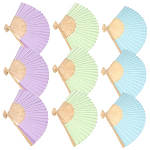 WHAMVOX 9 Stück Teiliges Bunte Papierspanfächer zum Bemalen Faltbare DIY Bastelmaterialien für Jungen und Mädchen Leichte Fächer aus Papier für Kreative Handarbeiten WHAMVOX 9 Stück Teiliges Bunte Papierspanfächer zum Bemalen Faltbare DIY Bastelmaterialien für Jungen und Mädchen Leichte Fächer aus Papier für Kreative Handarbeiten von WHAMVOX