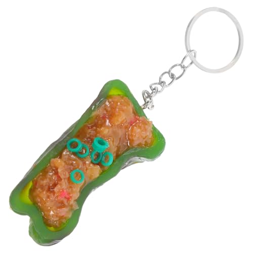 WHAMVOX Kawaii Schlüsselanhänger Aus Kunstmaterial Lustiger Grüner Pfeffer Gefüllt Mit Praktischer Taschen Und Rucksackanhänger Für Mädchen Einzigartiger Food Charme Für von WHAMVOX