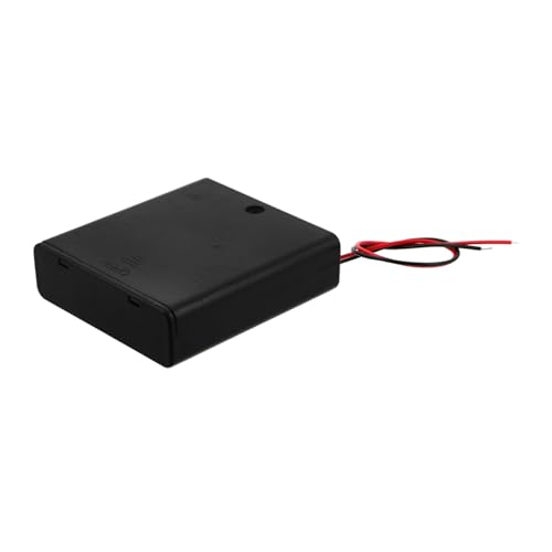 WHAMVOX Batteriehalter, Kleiner Batteriekasten, Kunststoffhalter, 4 Aa-batterien, Gehäuse Für DIY-projekte, Aufbewahrungsbatteriehalter, 6-v-batteriegehäuse Mit Kabelleitungen WHAMVOX Batteriehalter, Kleiner Batteriekasten, Kunststoffhalter, 4 Aa-batterien, Gehäuse Für DIY-projekte, Aufbewahrungsbatteriehalter, 6-v-batteriegehäuse Mit Kabelleitungen von WHAMVOX