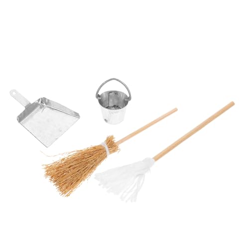 WHAMVOX Besen Kehrschaufel Modell Eimer Schneebesen Besen Ornament Simulationsbesen Miniaturmodell Mini Dekoration Miniatur Gartendekoration Mini Reinigungsmittel Modell von WHAMVOX