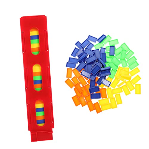 WHAMVOX Bunte Domino Spielsteine Je Lernspielzeug Domino Zug Bausteine für Jungen Mädchen Frühförderung Spaß und Geschicklichkeitsspiel Zufällige Farbe Zufällige Farbe von WHAMVOX
