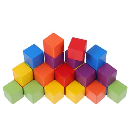 WHAMVOX Sicherheitslackierungen Holz Pädagogische Würfel Blöcke Bausteine ​​Spielzeug Für Jungen Und Mädchen Mathe Sortierung von WHAMVOX