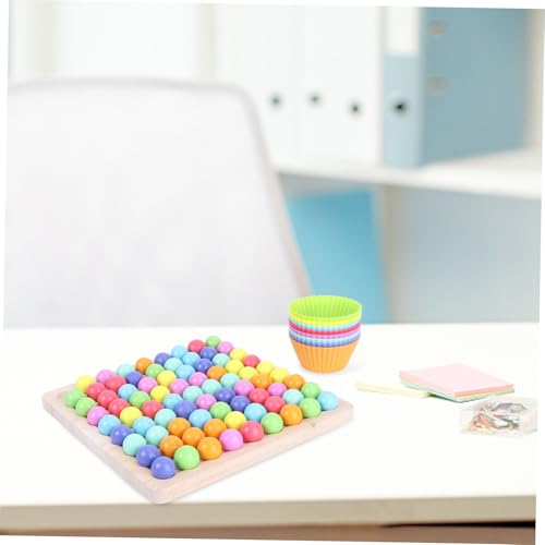 WHAMVOX Buntes Holzperlen puzzlespiel Lernspielzeug Farbenerkennung Denkfähigkeit Eltern Junge Mädchen Interaktives Pädagogisches für Kleinkinder Geburtstag Geschenk von WHAMVOX