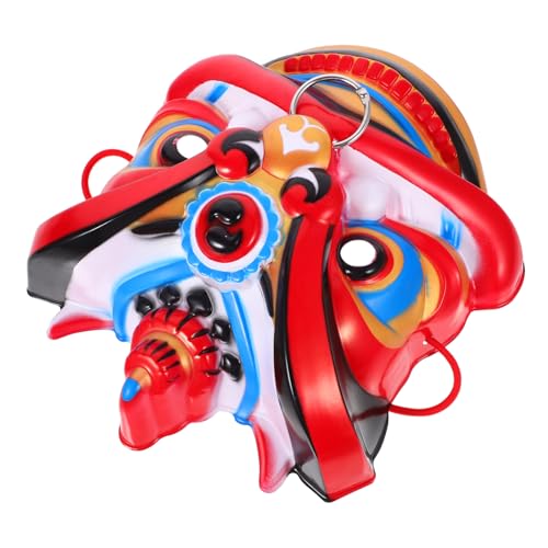 WHAMVOX Dancing Lion Maske Aus Hochwertigem Handgefertigte Lebensechte Löwenmaske Für Partys Und Karneval Für Cosplay Und Bühnenaufführungen Farbenfroh Und Langlebig WHAMVOX Dancing Lion Maske Aus Hochwertigem Handgefertigte Lebensechte Löwenmaske Für Partys Und Karneval Für Cosplay Und Bühnenaufführungen Farbenfroh Und Langlebig von WHAMVOX