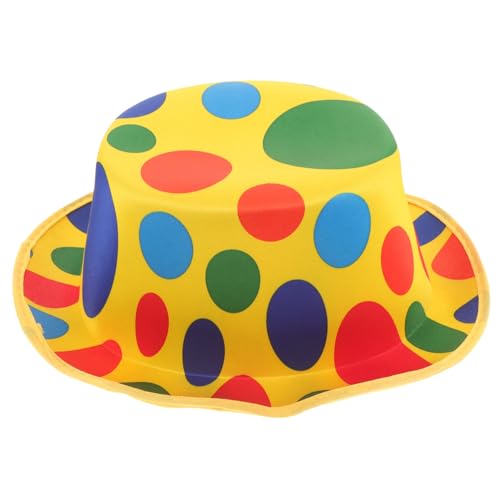 WHAMVOX Clown Hochhut Bühnenkostüm Leichte Atmungsaktive Clown Mütze für Fasching Kostümparty Geburtstage Lustiges Farbenfrohes Accessoire für Performance und Karneval WHAMVOX Clown Hochhut Bühnenkostüm Leichte Atmungsaktive Clown Mütze für Fasching Kostümparty Geburtstage Lustiges Farbenfrohes Accessoire für Performance und Karneval von WHAMVOX