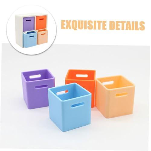 WHAMVOX DIY Miniatur Puppenhaus Aufbewahrungsbox mit Regal Flexibles Plastik Organizer für Kleine Puppenmöbel und Miniaturen Praktische Aufbewahrung für Puppenhaus Zubehör von WHAMVOX