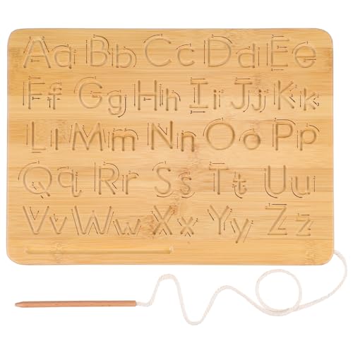 WHAMVOX Digitales Holzbrett schreibübungen Write Board beemysafe Educational Toys Alphabet Lernen Schreiben lehrreich üben klein Übungstafel für Zahlen und Buchstaben hölzern von WHAMVOX