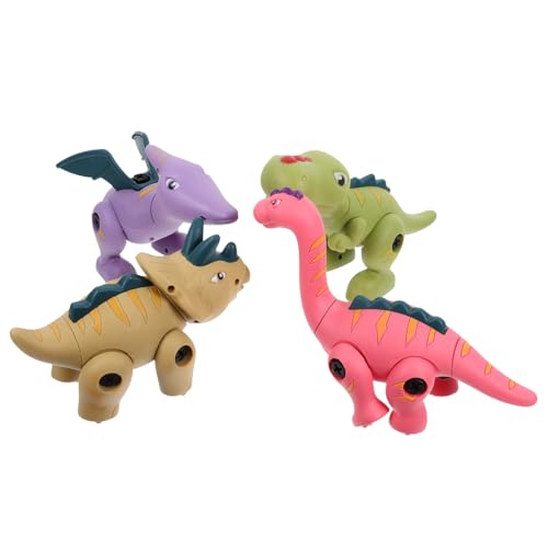 WHAMVOX Dinosaurier DIY zum Zusammenbauen Handliches mit Abnehmbaren Teilen Fördert Feinmotorik und Teamspiel Robustes Cartoon Design Pädagogisch Effektiv Dinosaurierspielzeug für von WHAMVOX