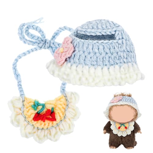 WHAMVOX Doll Clothes Set Accessoires Set mit Häkel-mütze und Baumwoll-Schutz für Puppen Vielseitig Langlebig Leicht zu Reinigen als Geschenk für Puppenhaus-deko von WHAMVOX