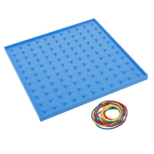 WHAMVOX Doppelseitiges Geobrett Lernspielzeug für Pegboard mit Bunten Gummibändern Stabiles Geometrie Mathe-Tool für Vorschule und Grundschule Vielseitiges Pädagogisches Werkzeug von WHAMVOX