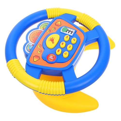 WHAMVOX Drehbares Lenkrad mit Licht und Musik Rotation Vielseitige Basis für Kinderwagen und Autositze Pädagogisches Rollenspiel für Jungen und Mädchen von WHAMVOX