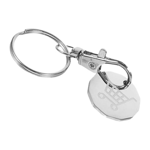 WHAMVOX Einkaufswagenchip Schlüsselanhänger aus Edelstahl Langlebiger Metall Shopping Cart Token Anhänger Praktischer Trolley Token Schlüsselanhänger für Bequemes Einkaufen Moderater WHAMVOX Einkaufswagenchip Schlüsselanhänger aus Edelstahl Langlebiger Metall Shopping Cart Token Anhänger Praktischer Trolley Token Schlüsselanhänger für Bequemes Einkaufen Moderater von WHAMVOX