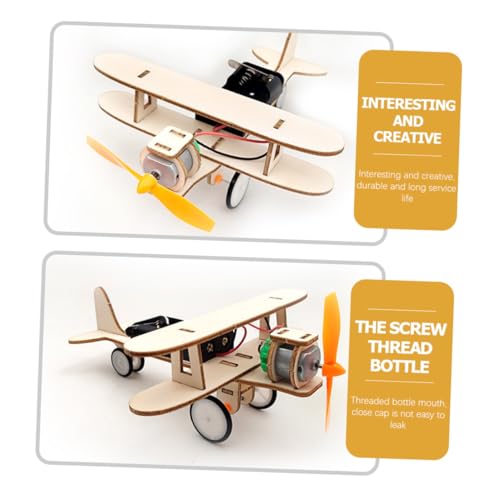 WHAMVOX Experimenteller DIY Holzflugzeug Bausatz Elektrisches Segelflugzeug Modell Lernspielzeug für Praktische Montage Pädagogisch Geeignet für Schule und Zuhause von WHAMVOX