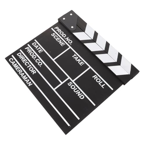 WHAMVOX Filmklappe Aus Holz, Filmklappe Aus Holz, Filmklappe Aus Holz, Filmklappe Aus Holz, Zubehör Für Actionszenen, Schiefertafel Für Filmemachen, Fotografie, Schwarz WHAMVOX Filmklappe Aus Holz, Filmklappe Aus Holz, Filmklappe Aus Holz, Filmklappe Aus Holz, Zubehör Für Actionszenen, Schiefertafel Für Filmemachen, Fotografie, Schwarz von WHAMVOX