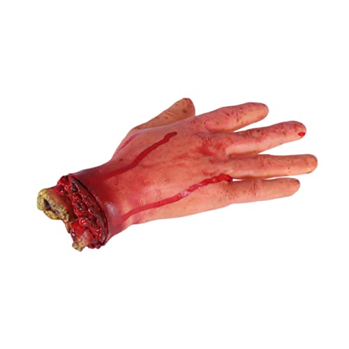 WHAMVOX Halloween Gebrochene Hand Gefälschte Blutige Hände Gruseliges Halloween Falsche H?nde Abgetrennte Handstützen Halloween-Blut-Requisiten Gefälschter Finger Heiligtümer Stumpf von WHAMVOX