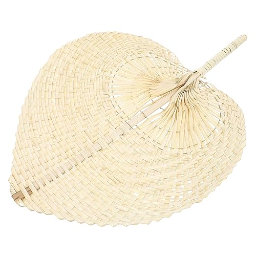 WHAMVOX Handgefertigter Leichter Strohfächer aus Palmenblatt Tragbar und Praktisch Handgewebter Sommerfächer für Zuhause und Wanddekoration Vintage Stil Gelb WHAMVOX Handgefertigter Leichter Strohfächer aus Palmenblatt Tragbar und Praktisch Handgewebter Sommerfächer für Zuhause und Wanddekoration Vintage Stil Gelb von WHAMVOX