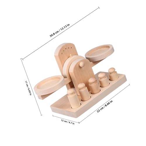 WHAMVOX Holz Balance Waage für Langlebiges Montessori Lernspielzeug Kreativität Aufmerksamkeit und Hand Auge koordination Sicher und Glatt Pädagogisches Gleichgewichtsspielzeug von WHAMVOX
