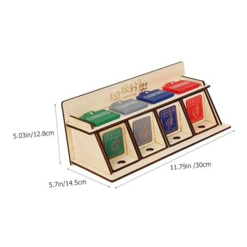 WHAMVOX Holz DIY Mülltrennungsspielzeug Lernspiel Umweltbewusstsein Kreatives Sortierspiel Motorik Training Pädagogisches Geschenk von WHAMVOX