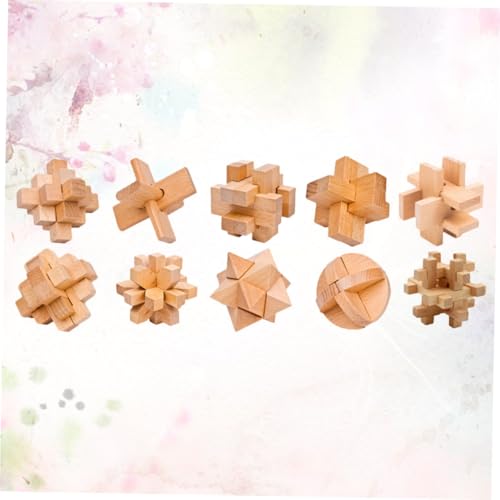 WHAMVOX Holz Lu Ban Puzzle Klassisches Intellektuelles Denkspielzeug aus Buchenholz für Ab Jahren Denkvermögen Geschicklichkeit und Stressabbau von WHAMVOX