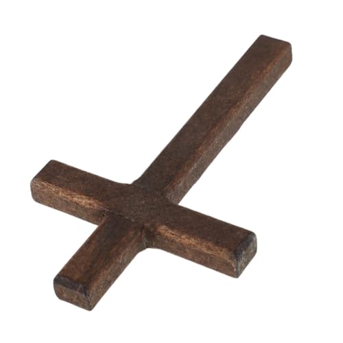 WHAMVOX Holzkreuz Handgehalten Gebetskreuz Kleine Holzkreuz -Ornamente Für Osterhochzeiten Party Meditation Weihnacht Dollhouse Kirche Dekorationen von WHAMVOX