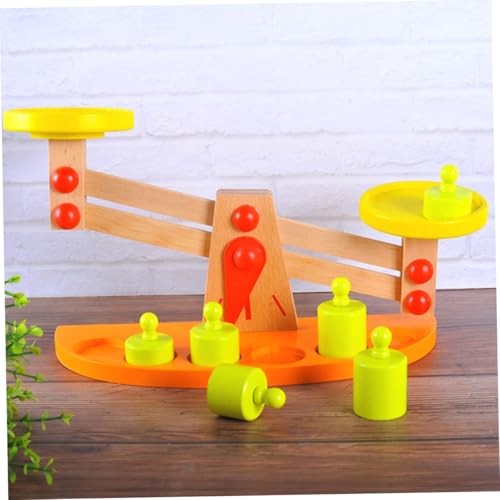 WHAMVOX Holzwaage Balance Pädagogisches Lernspielzeug aus Holz Glatte Oberfläche Fördert Aufmerksamkeit Gehirntraining und Einfache Rechenübungen Kreatives Spielset für Jungen und Mädchen von WHAMVOX