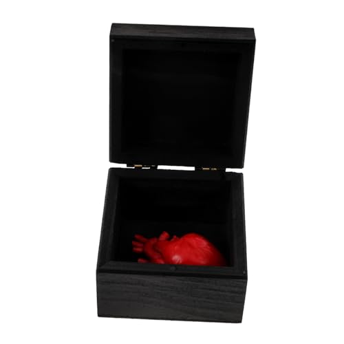 WHAMVOX Horror Halloween Deko Blutiges Herz aus Holz und Harz Realistische Herzattrappe Gruselige Partydekoration für Spukhaus Leicht Kompakt Stabile Anatomie Geschenkbox von WHAMVOX
