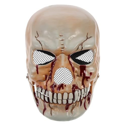 WHAMVOX Horrormaske Halloween Schädel Kunststoff Masquerade Party Maske mit Beweglichem Mund für Erwachsene Cosplay Karneval Kostüm Zubehör WHAMVOX Horrormaske Halloween Schädel Kunststoff Masquerade Party Maske mit Beweglichem Mund für Erwachsene Cosplay Karneval Kostüm Zubehör von WHAMVOX