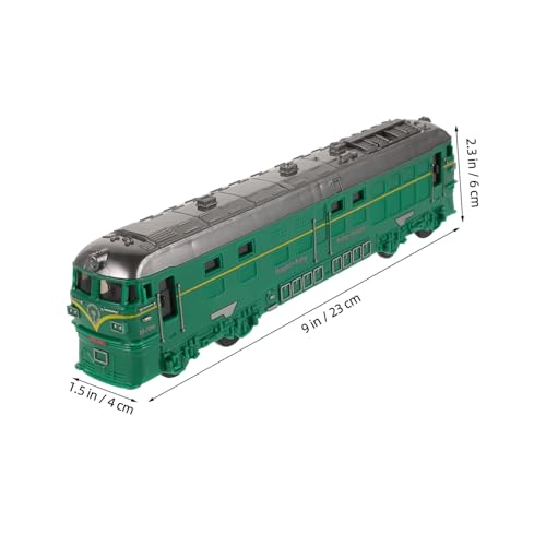 WHAMVOX Inertia Zugspielzeug Mini Plastikmodell mit Licht Soundeffekt Realistische Grüne Retro doppellokomotive Kindgerechtes Lernspielzeug für Jungen und Mädchen Langlebiges von WHAMVOX