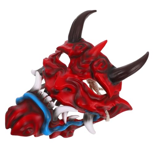 WHAMVOX Japanische Hannya Maske Halloween Kostümmaske für Männer Gruseliges Dämonen Design für Cosplay Maskerade Partys und Festlichkeiten von WHAMVOX