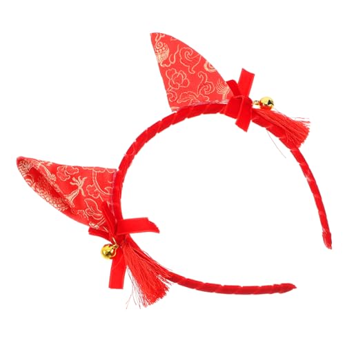 WHAMVOX Haarband Mit Realistischen Ohren Tier-kopfbedeckung Zum Anziehen Plüsch-kopfschmuck Für Halloween Kindergeburtstagsparty Bequeme Passform Bezaubernder Glöckchen-akzent von WHAMVOX