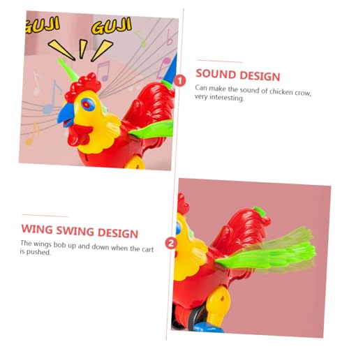 WHAMVOX Lauflernwagen Rooster Walker Toy mit Abnehmbarem Griff Frühe Motorische Langlebiges Kunststoffspielzeug für Kleinkinder Pädagogischer Schiebewagen für Junge Zufällige Farbe WHAMVOX Lauflernwagen Rooster Walker Toy mit Abnehmbarem Griff Frühe Motorische Langlebiges Kunststoffspielzeug für Kleinkinder Pädagogischer Schiebewagen für Junge Zufällige Farbe von WHAMVOX