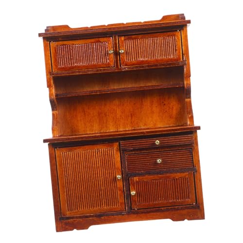 WHAMVOX Maßstab Holz Doppeltür Schrank DIY Puppenhaus Möbel Retro Stil Für Vielfältige Dollhouse Dekoration von WHAMVOX