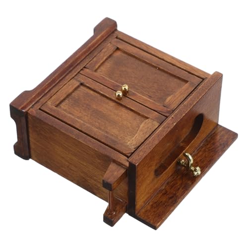 WHAMVOX Maßstab Holz Waschbecken Schrank mit Doppeltüren Funktional für Rollenspiel und Realistische Szenen von WHAMVOX