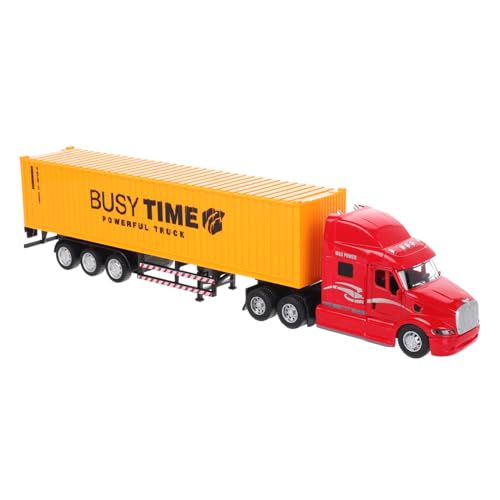 WHAMVOX Maßstab LKW Modell aus Druckguss mit Abnehmbarem Container Realistische Schwere Amerikanische Sattelzugmaschine in Gelb Detailreiches Modellspielzeug für Sammler WHAMVOX Maßstab LKW Modell aus Druckguss mit Abnehmbarem Container Realistische Schwere Amerikanische Sattelzugmaschine in Gelb Detailreiches Modellspielzeug für Sammler von WHAMVOX