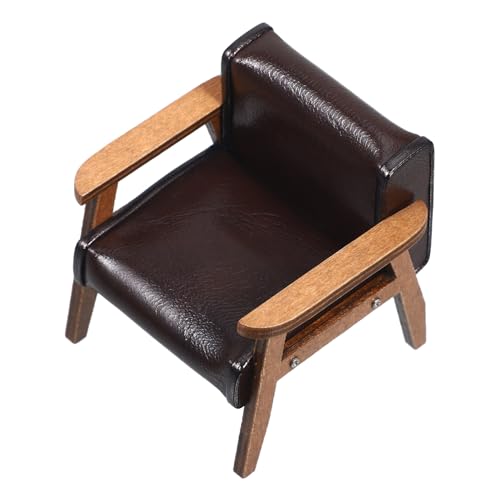 WHAMVOX Maßstab Tiefbraun Mini Puppensofa für Mikro Szene Dekoration und Handwerk von WHAMVOX