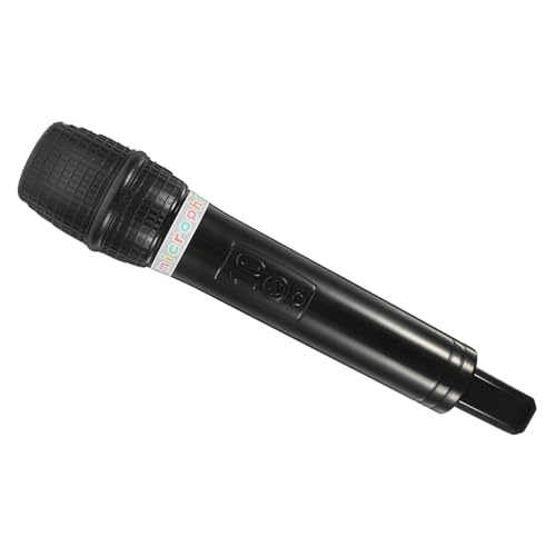 WHAMVOX Mikrofon Modell Realistisches Party Mikrofon Requisit Robustes Tragbares für Rollenspiele Geeignet für Bühnenauftritte und Feiern Sternen schwarz von WHAMVOX