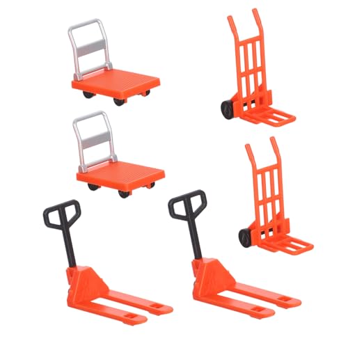 WHAMVOX Mini Baustellenfahrzeuge Robuste Plastik mini Gabelstapler und Handwagen Pädagogisches Verkehrsspielzeug für Sandkasten und Lernzwecke von WHAMVOX