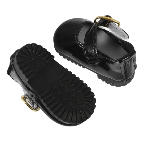 WHAMVOX Mini Bjd Puppenschuhe Schwarz Leder Puppenkleid Schuhe für Gelenkpuppe Mädchen Doll Dress Up Shoes WHAMVOX Mini Bjd Puppenschuhe Schwarz Leder Puppenkleid Schuhe für Gelenkpuppe Mädchen Doll Dress Up Shoes von WHAMVOX
