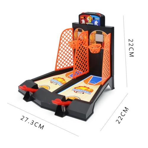 WHAMVOX Mini Finger Basketballspiel Doppel Spieler Tisch Basketballspielzeug für Erwachsene Interaktives Mini Basketball aus Robustem Kunststoff Fördert Hand Augen koordination und von WHAMVOX