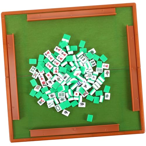 WHAMVOX Mini Mahjong Set mit Klarer Gravur Langlebige Miniatur spielsteine Tragbares Reise Mahjong für Zuhause und Unterwegs Präzise Verarbeitetes Handliches Chinesisches Zufällige Farbe von WHAMVOX