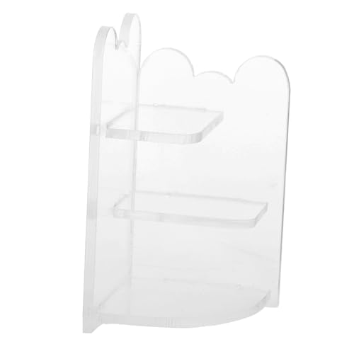 WHAMVOX Miniatur Acryl Regal Mini Aufbewahrungsständer für Puppenhaus Zubehör Vielseitiges Miniatur Möbelstück Modernes Design Sicher und Robust zur Dekoration und Aufbewahrung Kleiner von WHAMVOX