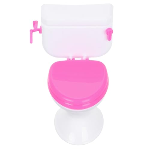 WHAMVOX Miniatur Badezimmer Zubehör Puppenhaus Toilette Modell Langlebiges Glattes Material Feine Verarbeitung Dekoratives Miniaturspielzeug für Puppen und Mini Hausgestaltung von WHAMVOX
