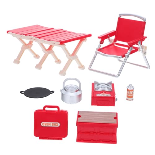 WHAMVOX Miniatur Camping Spielset mit Klappbarem Stuhl Gasherd Teekessel und Grill Leichtes Tragbares Puppenhaus Möbel Barbecue Zubehör für DIY Outdoor Rollenspiel WHAMVOX Miniatur Camping Spielset mit Klappbarem Stuhl Gasherd Teekessel und Grill Leichtes Tragbares Puppenhaus Möbel Barbecue Zubehör für DIY Outdoor Rollenspiel von WHAMVOX