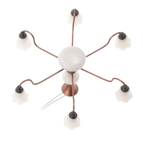 WHAMVOX Miniatur Deckenleuchte Modell Warmweiß Kleine Hängende Lampe Puppenhaus LED Lichter für Micro Szene DIY Dekoration Wohnzimmer Schlafzimmer Esszimmer von WHAMVOX