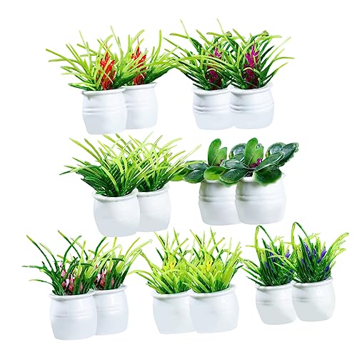 WHAMVOX Pflanzen Künstlich Pflanzen Modelle Künstliche Topfpflanzen Dekoration Für Puppenhaus Bonsai Modell Adornments Pflanzen Tiny House Decor Deko Wohnzimmer von WHAMVOX