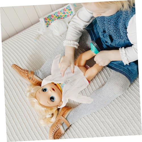 WHAMVOX Miniatur Puppenhaus Zubehör Kleiner Puppen Hoodie DIY Puppenkleidung zum Anziehen Süße Weiße Puppenjacke für Kreative Verkleidung und Stilvolle Puppenmode von WHAMVOX