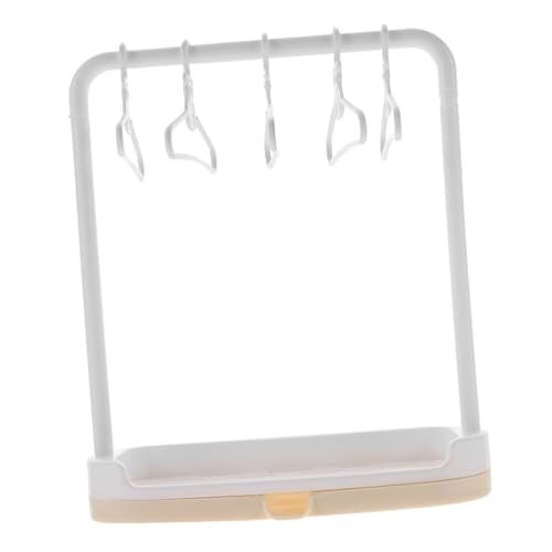 WHAMVOX Miniatur Puppenkleiderbügel Set aus Robustem Kunststoff mit Glatter Oberfläche Stabiler Puppenkleiderständer für Babypuppen Kleiderbügeln zur Aufbewahrung und Präsentation von von WHAMVOX