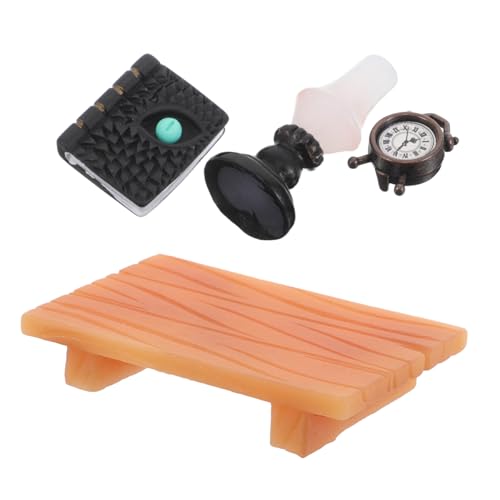 WHAMVOX Miniatur Schreibtisch Modell mit Wecker Lampe und Büchern DIY Puppenhaus Möbel Dekoration Realistische Miniatur Möbel für Puppenhaus Zubehör WHAMVOX Miniatur Schreibtisch Modell mit Wecker Lampe und Büchern DIY Puppenhaus Möbel Dekoration Realistische Miniatur Möbel für Puppenhaus Zubehör von WHAMVOX