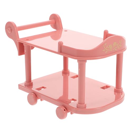 WHAMVOX Miniatur -Trolley -Karren Dollhouse Möbelzubehör 1:12 Miniaturhaus Cart Netter Essauto Rack Rolling Cart Winziges Küchendekoration von WHAMVOX